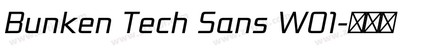 Bunken Tech Sans W01字体转换